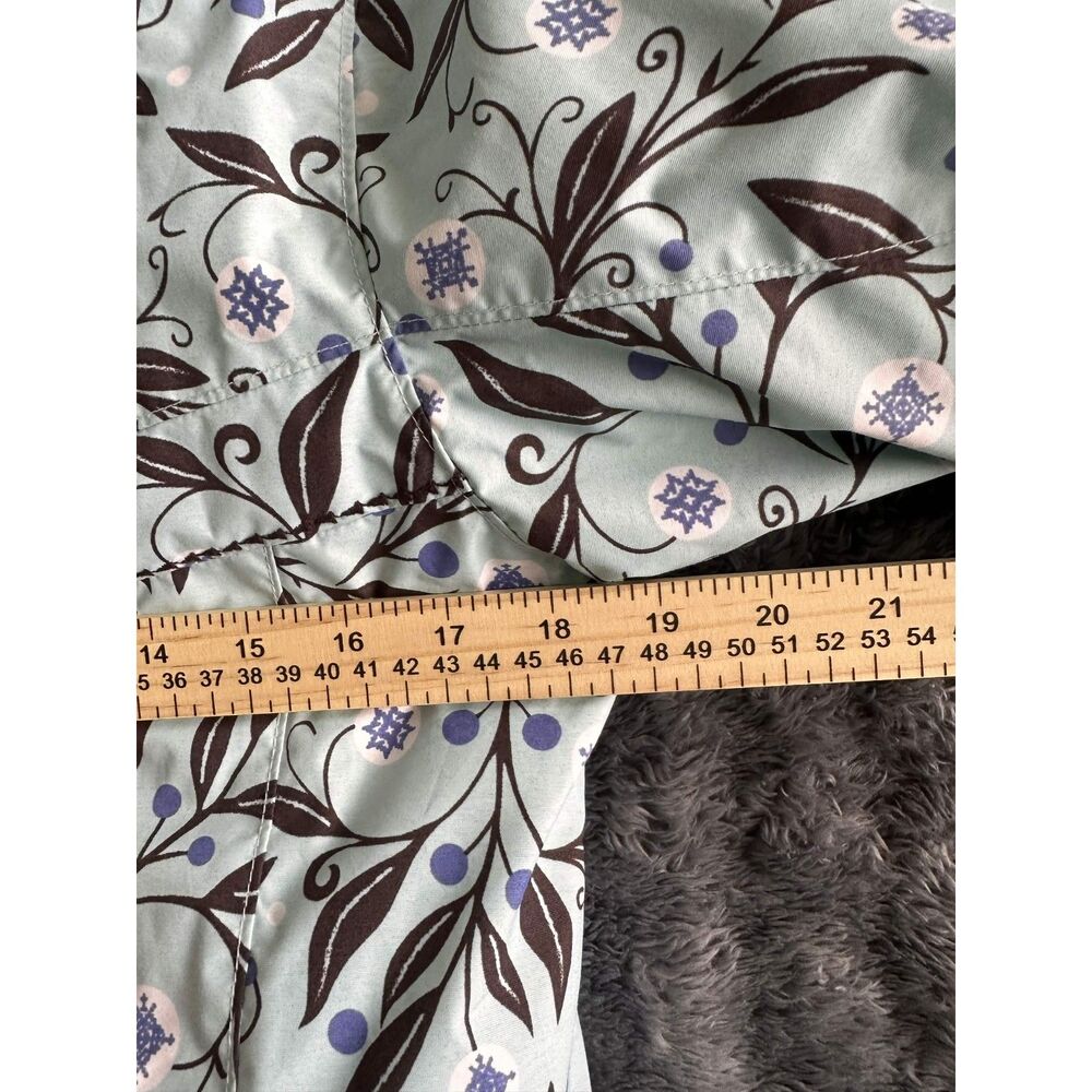 Columbia Youth Girls L 14/16 Omni-Shield Floral Ski Jacket Blue Fleece Coat - Picture 8 of 9